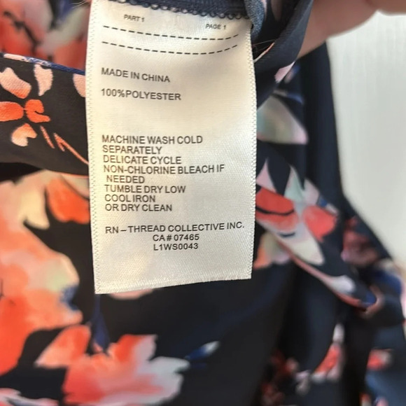 Laundry by Shelli Segal Women’s 4 Navy Pink Floral A line Summer 90’s Midi Skirt - Picture 7 of 8